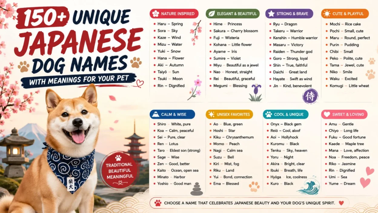 150 Unique japanese dog names