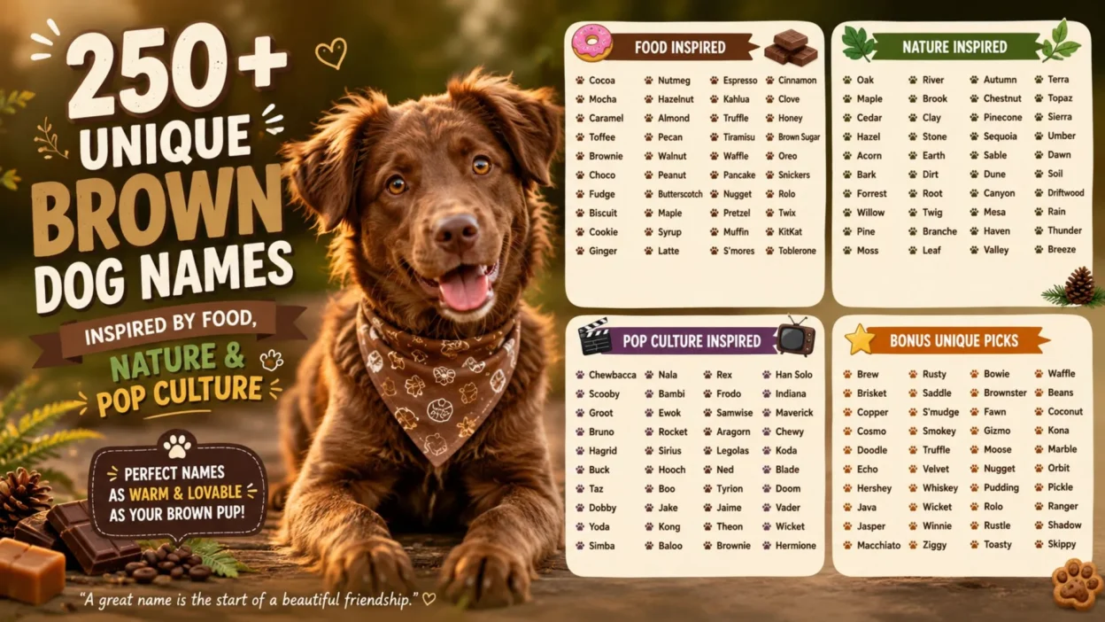 Unique Brown dog Names