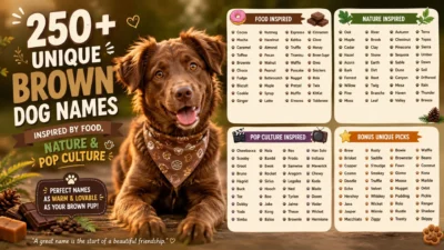Unique Brown dog Names