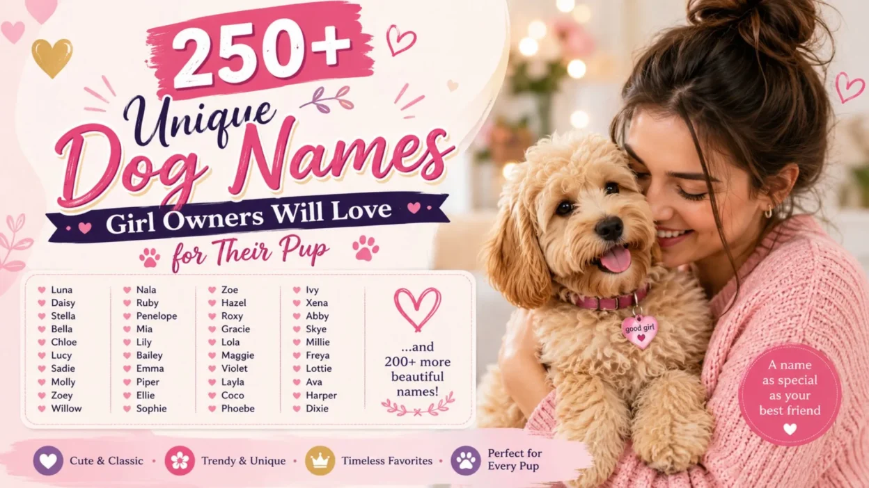 250+ Unique Dog Names Girl Owners Will Love for Their Pup