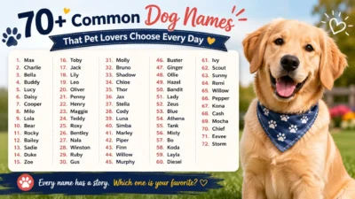 70+ Common Dog Names That Pet Lovers Choose Every Day