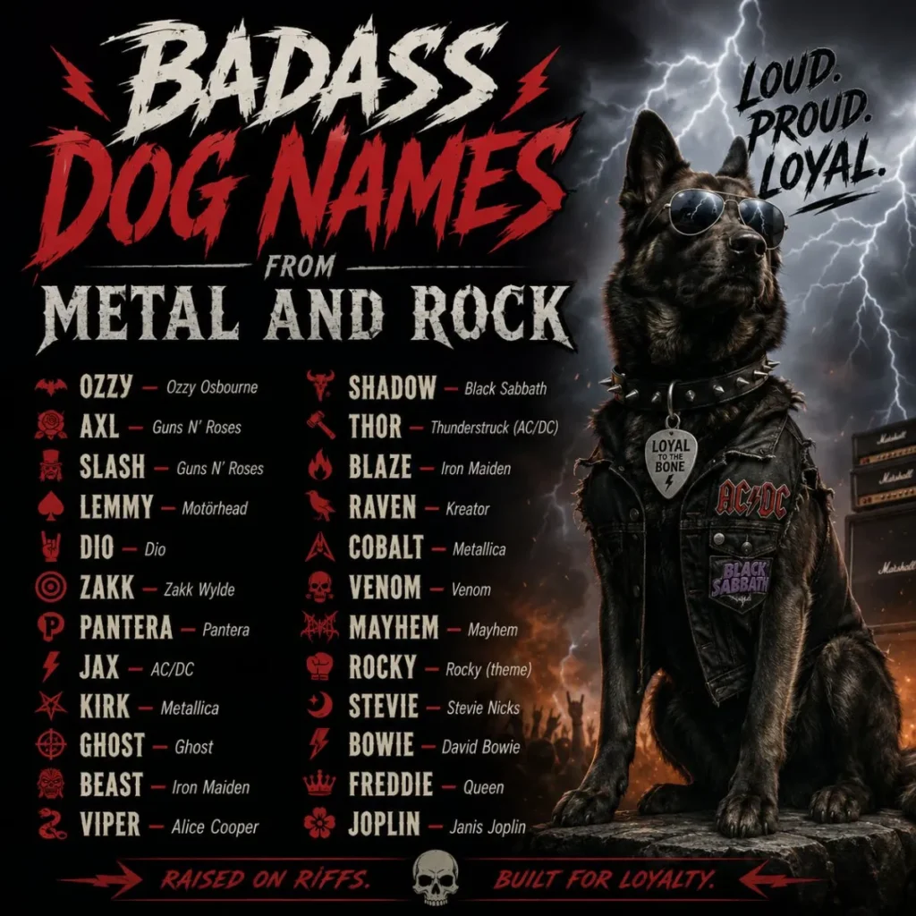 Badass Dog Names from Metal and Rock