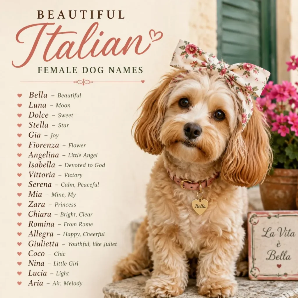 Beautiful Italian Female Dog Names