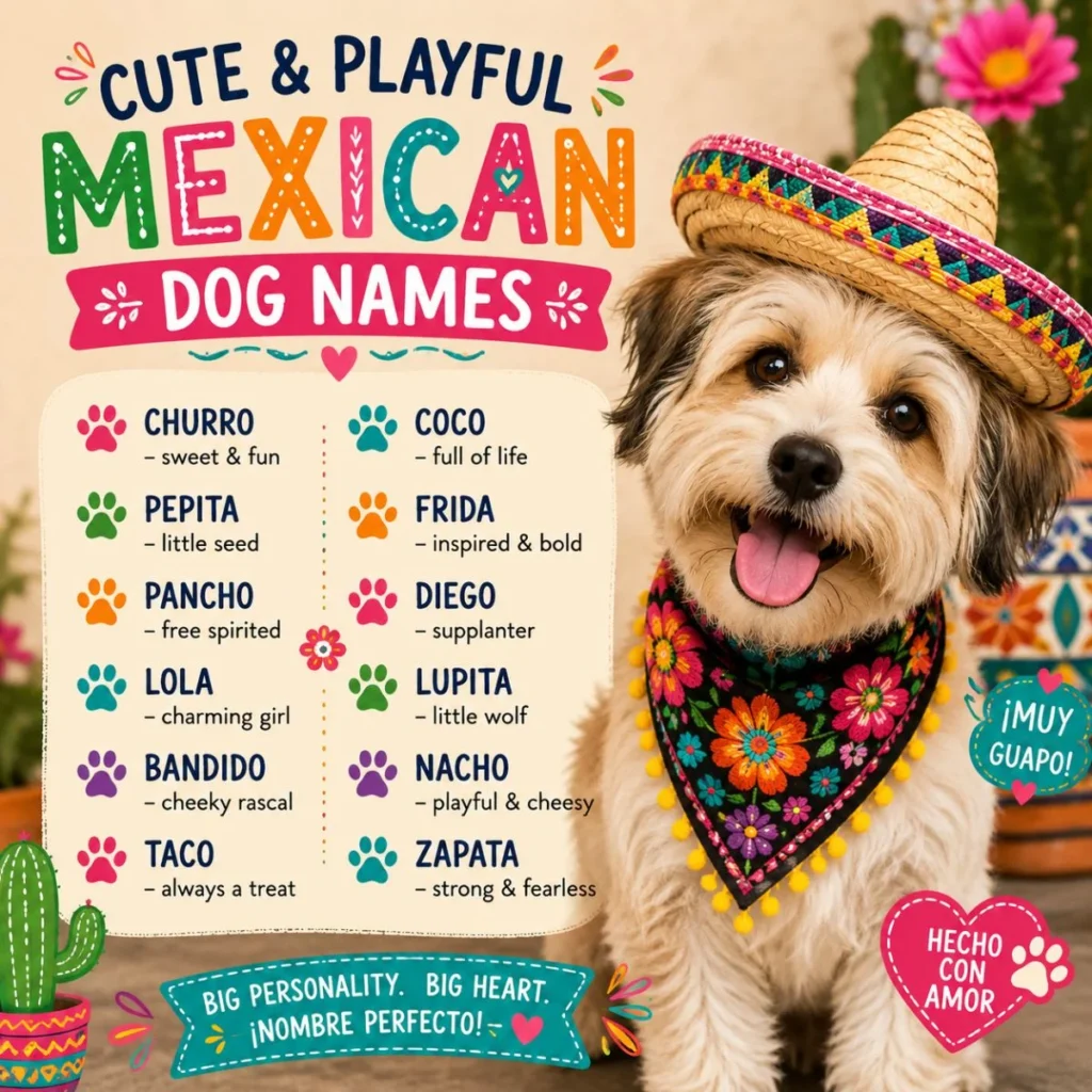 Cute and Playful Mexican Dog Names