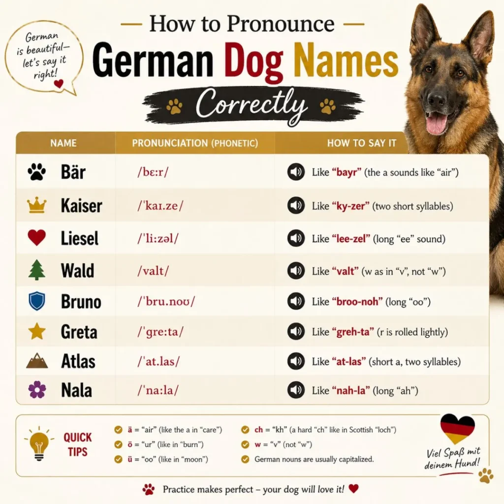 How to Pronounce German Dog Names Correctly