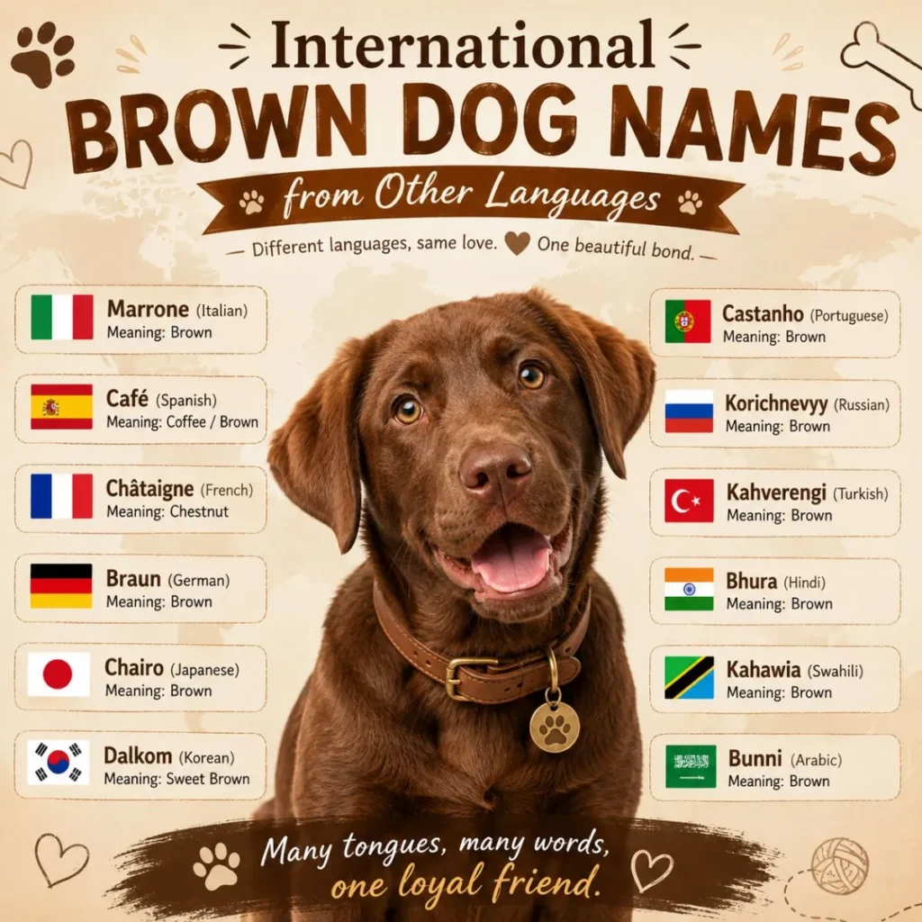 International Brown Dog Names from Other Languages