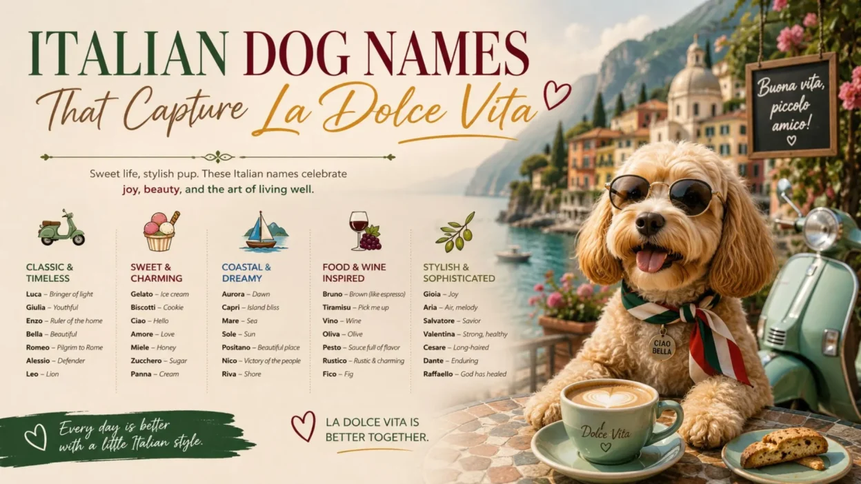 Italian Dog Names That Capture La Dolce Vita for Your Pup