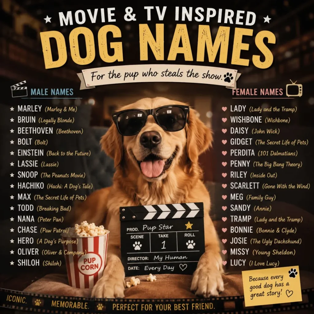 Movie and TV-Inspired Dog Names