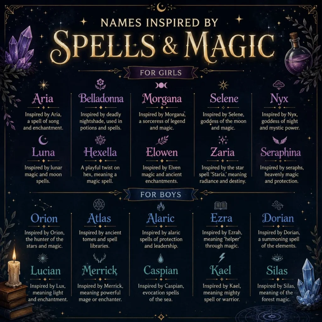 Names Inspired by Spells and Magic