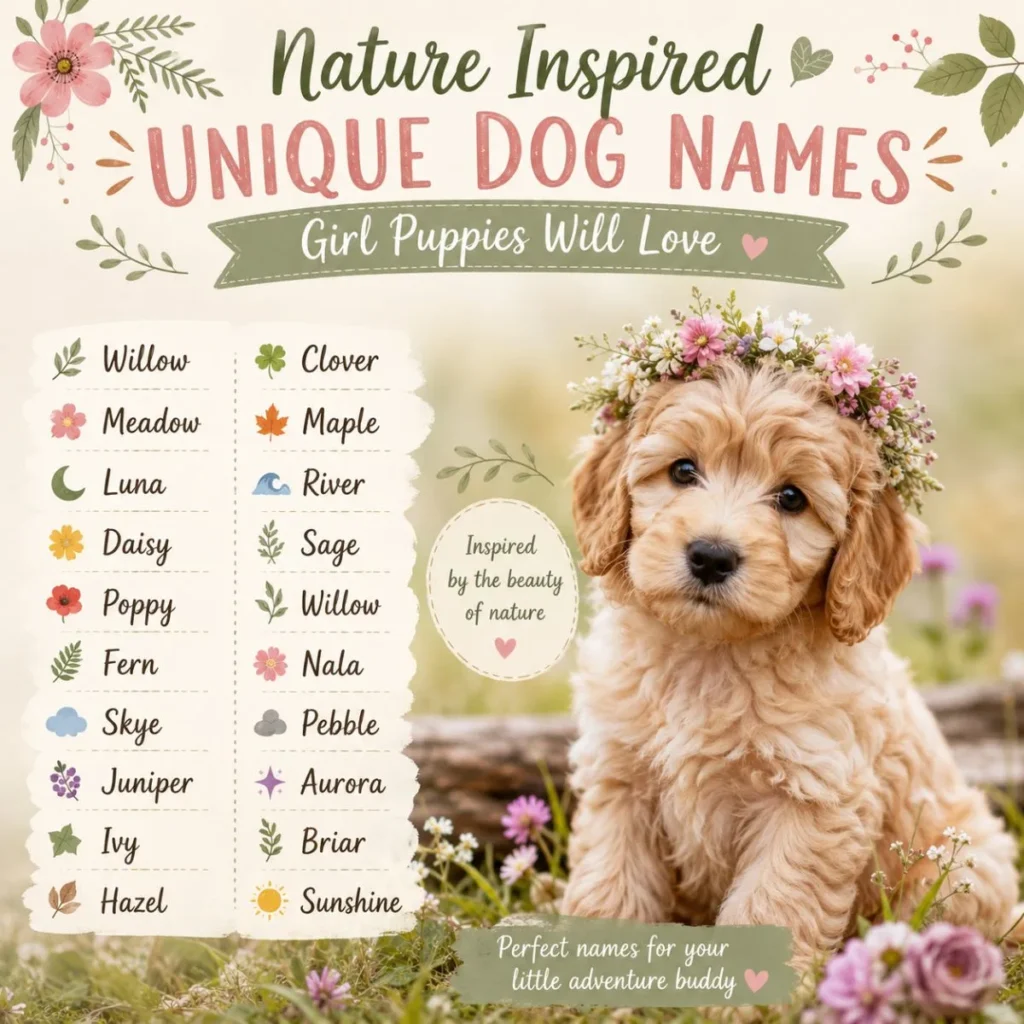 Nature-Inspired Unique Dog Names Girl Puppies Will Love