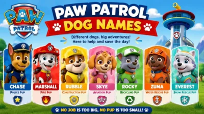 Paw Patrol Dog Names