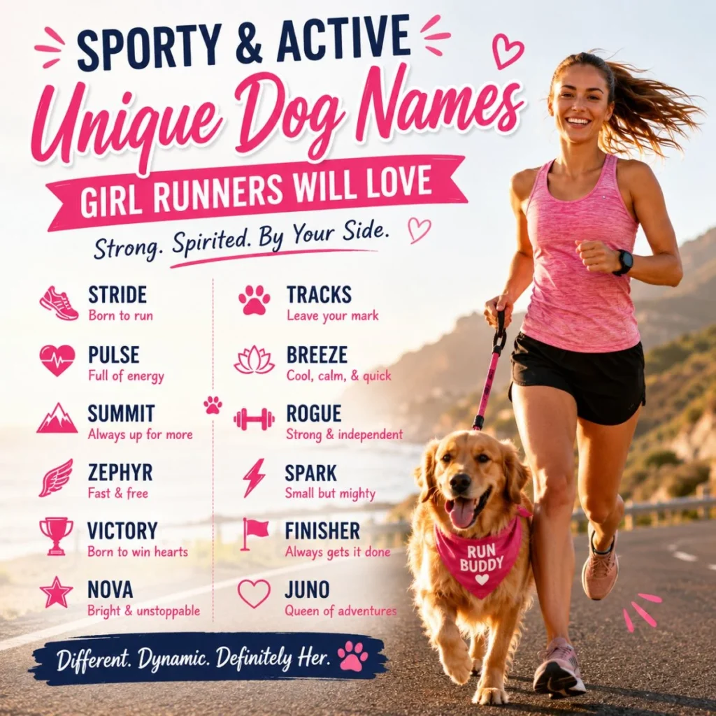Sporty and Active Unique Dog Names Girl Runners Will Love
