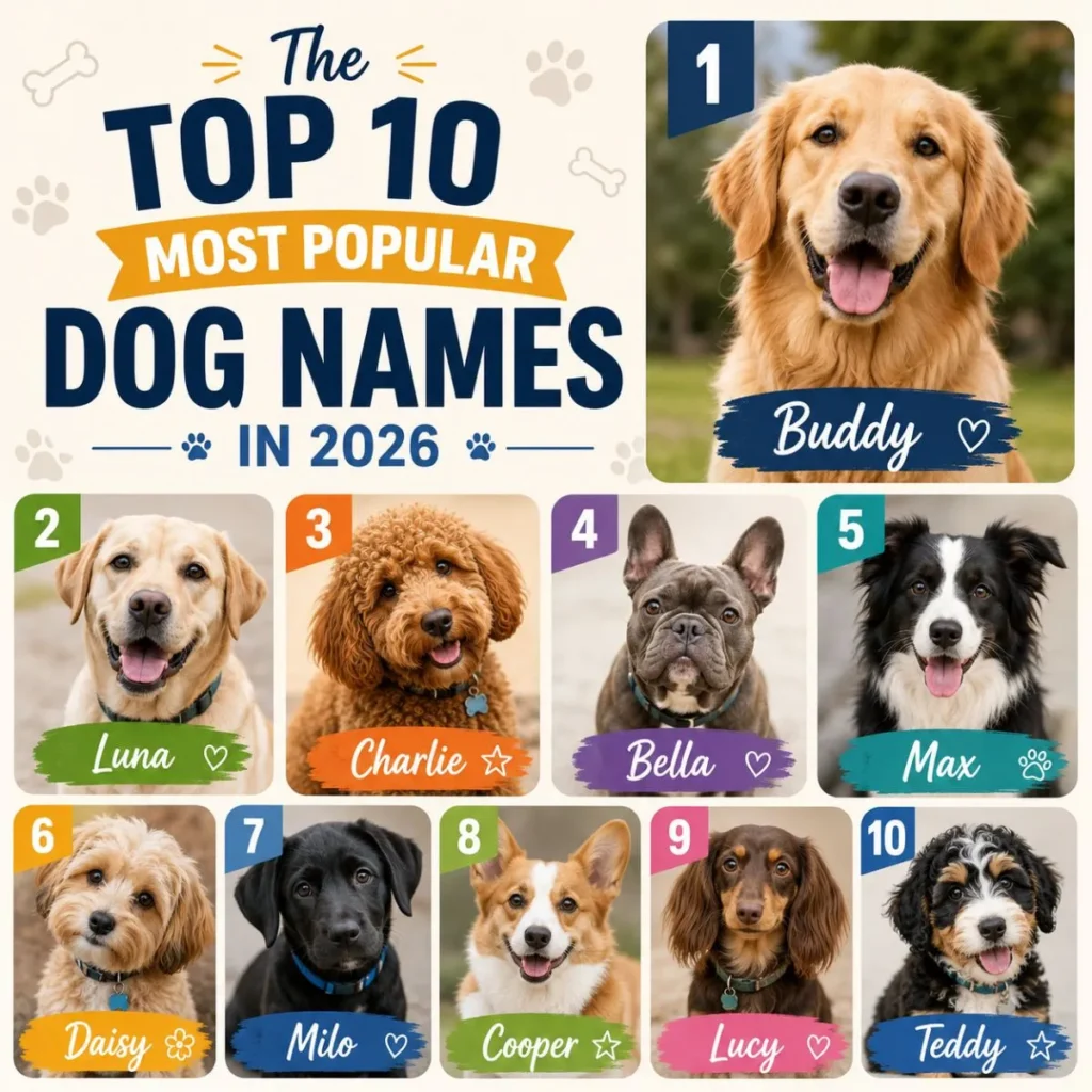 The Top 10 Most Popular Dog Names in 2026