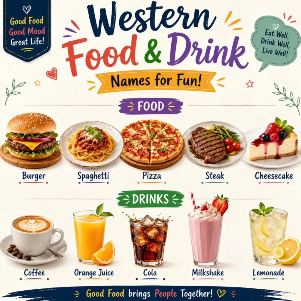 Western Food and Drink Names for Fun
