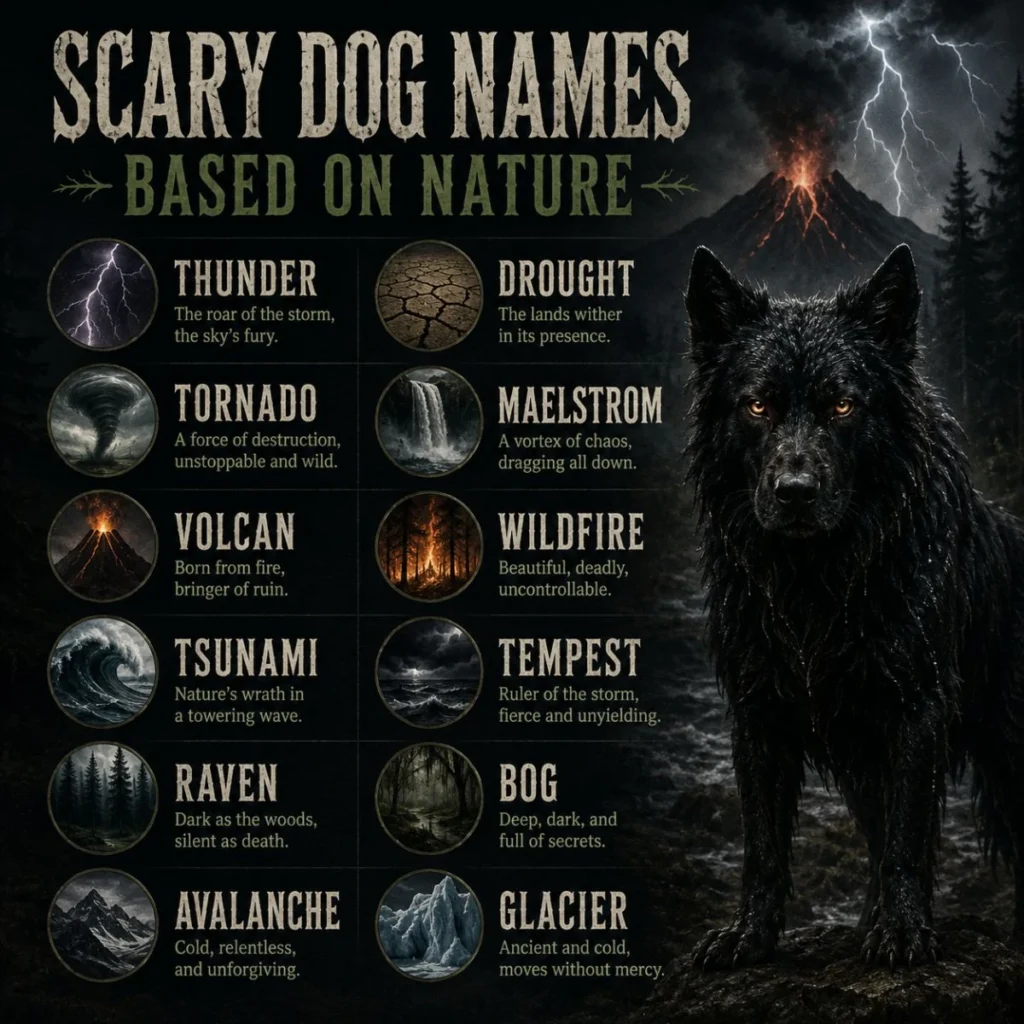 Scary Dog Names Based on Nature