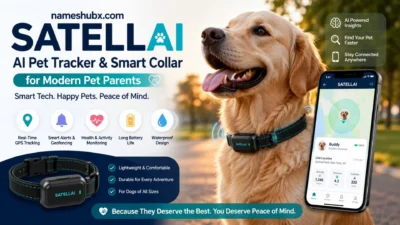 SATELLAI AI pet tracker and smart collar for dogs with GPS tracking and health monitoring