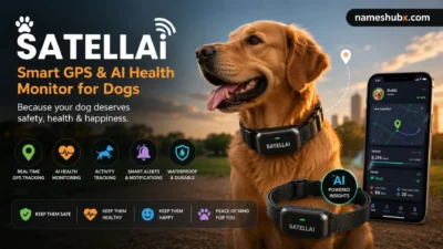Satellai smart GPS and AI health monitor collar for dogs with real-time tracking and activity insights