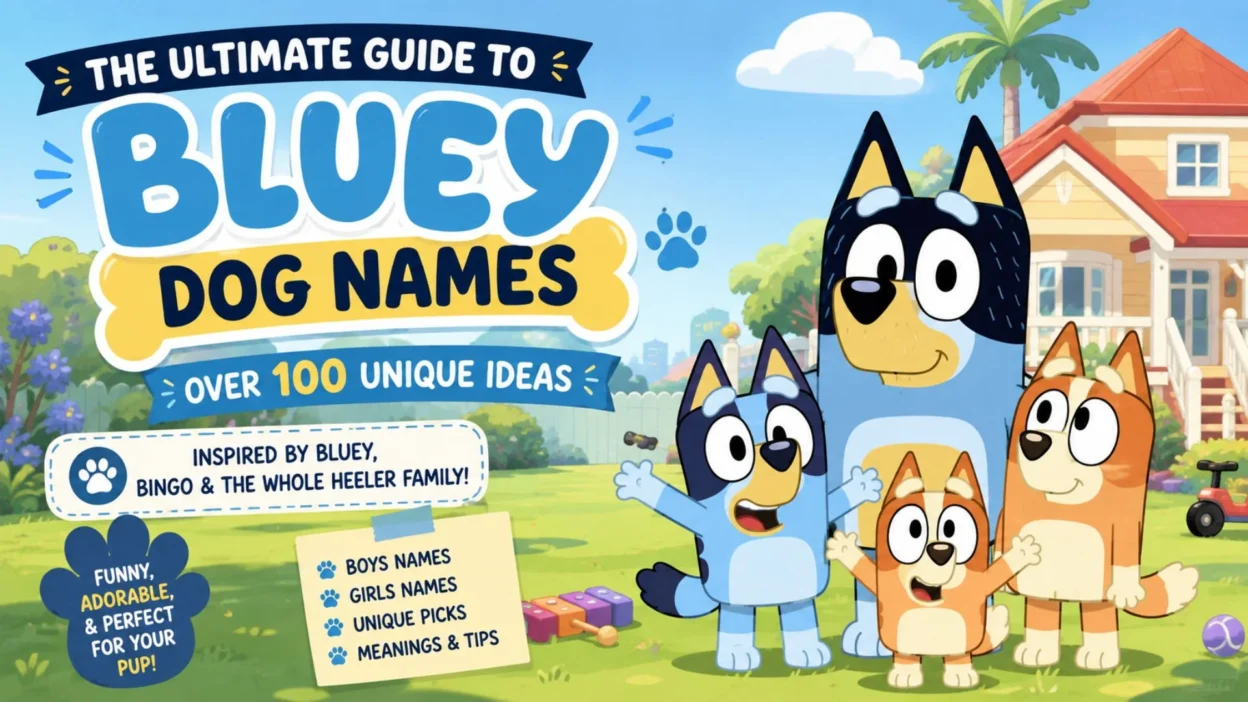 Bluey dog names guide featuring over 100 unique ideas for playful and adventurous pups