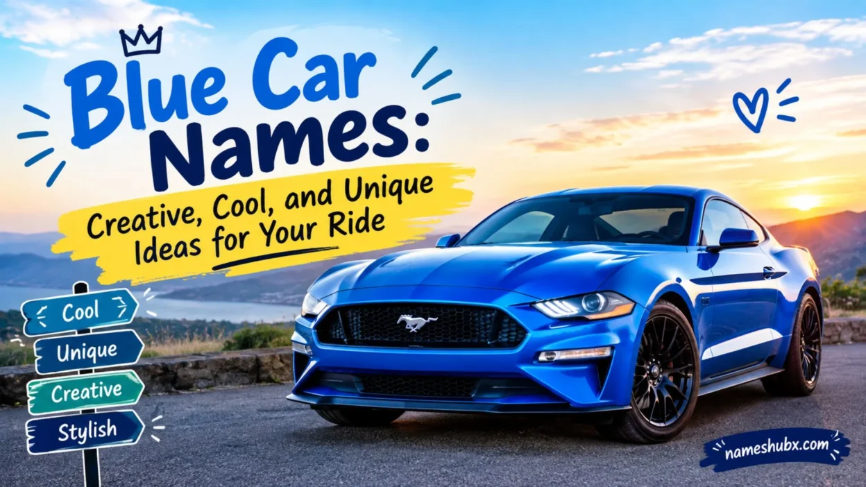 Blue car names with creative, cool, and unique ideas for your ride