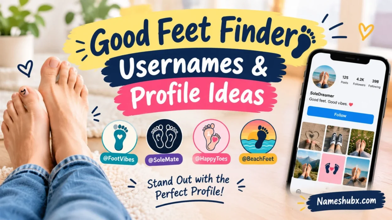 Good Feet Finder usernames and profile ideas with creative foot-themed social media profiles
