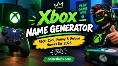 Xbox Name Generator with 560+ cool, funny, and unique Xbox names for 2026